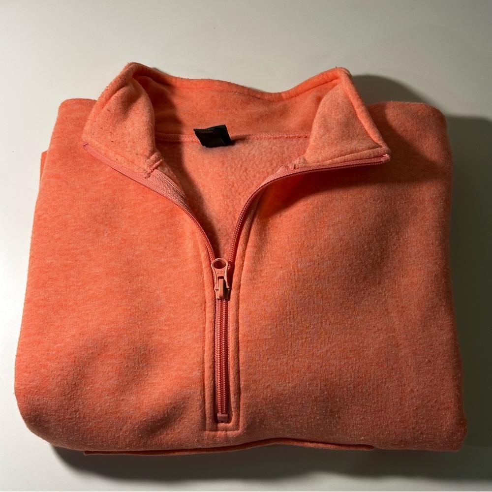 Wild Fable Orange Zip Up Sweater with Stand-Up Collar (153)